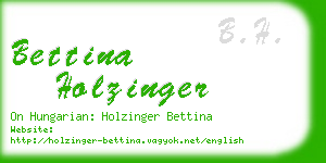 bettina holzinger business card